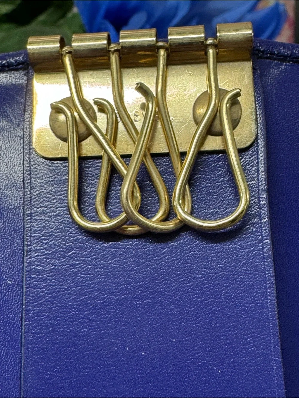 🇮🇹 NIB GUCCI AMETHYST LEATHER KEY CLES